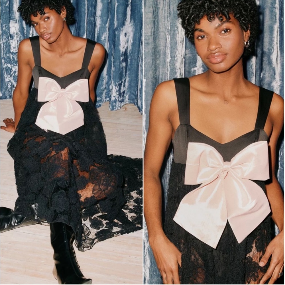 NWT For Love and Lemons Leah Sheer Lace Maxi Dress